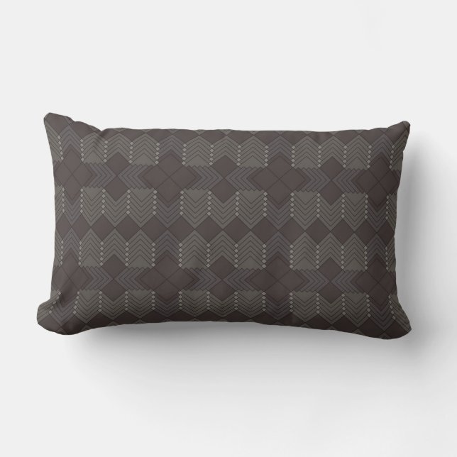 Oreiller jeté à motif Diamants foncés (Recto)