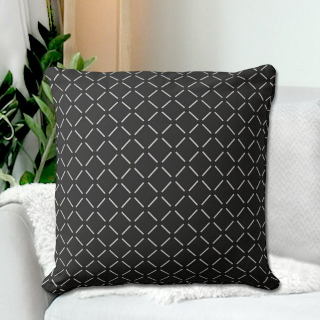 Oreiller jeté à motif Diamants Noirs (Créateur téléchargé)