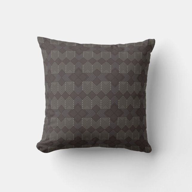 Oreiller jeté à motif Diamants Sombres  (Recto)