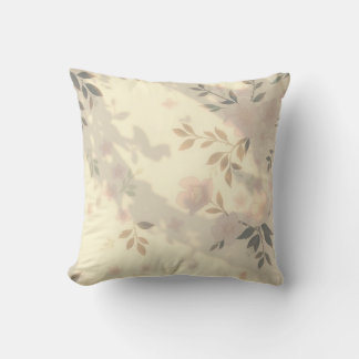 Oreiller jeté à motif floral botanique doux