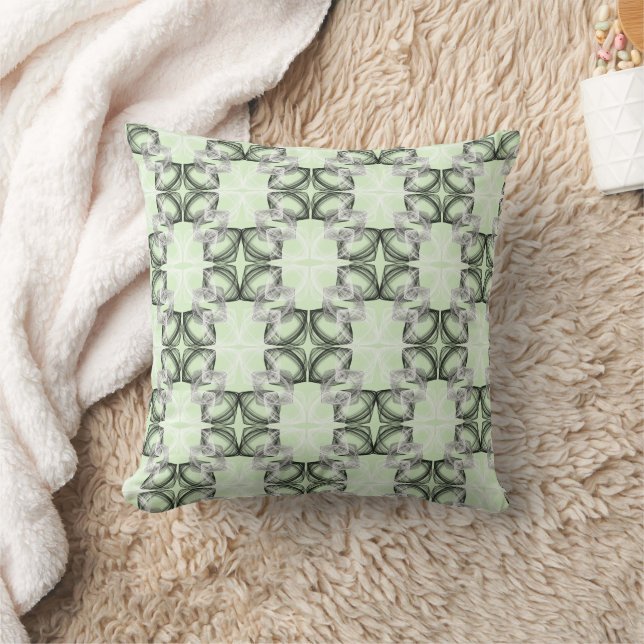 Oreiller jeté à motif fractal moderne (Couverture)