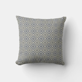 Oreiller jeté à motif gris rétro