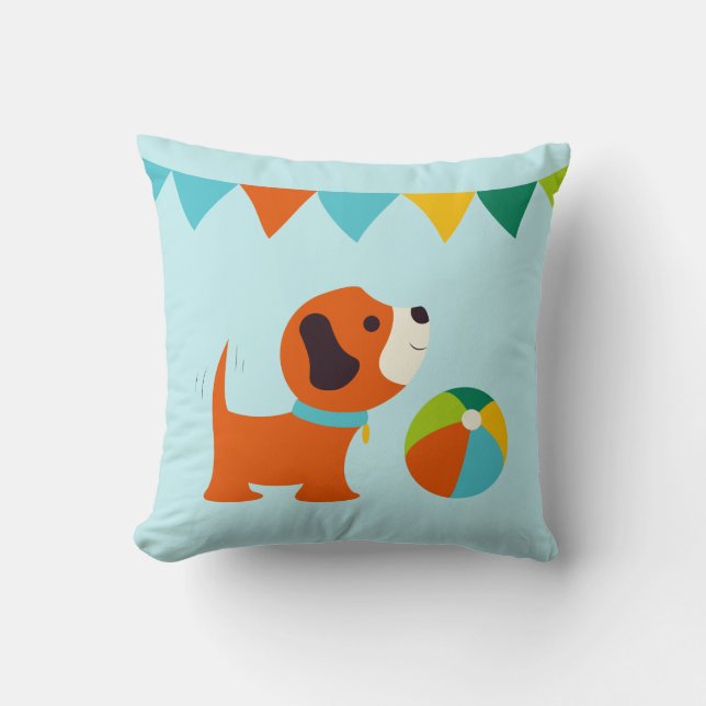 Oreiller jeté Amour de chiot (Recto)