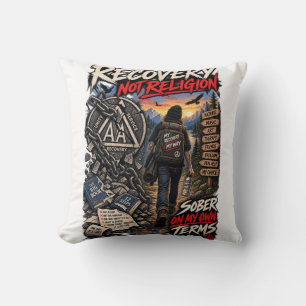 Oreiller jeté Anti AA Recovery Not Religion