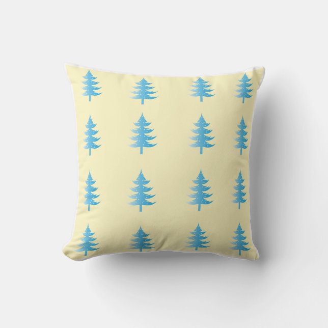 Oreiller jeté Arbres de Noël fantaisistes Coussin  (Recto)