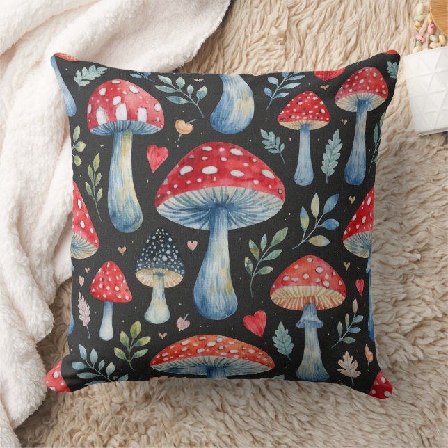oreiller jeté avec motif à l'aquarelle représentan (Couverture)
