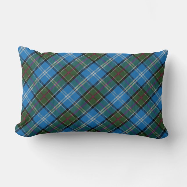 Oreiller jeté avec tartan officiel Kirkpatrick (Recto)
