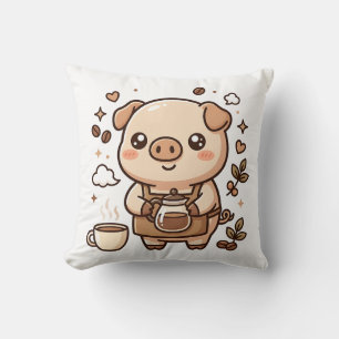 Oreiller jeté Barista Cochon Mignon