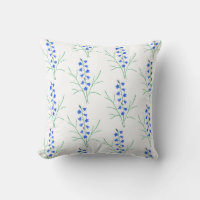 Oreiller jeté blanc Bluebells