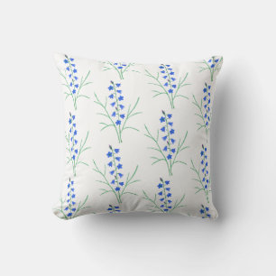 Oreiller jeté blanc Bluebells