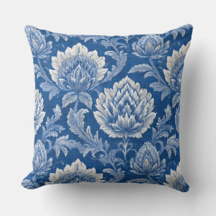 Oreiller jeté bleu des Hamptons