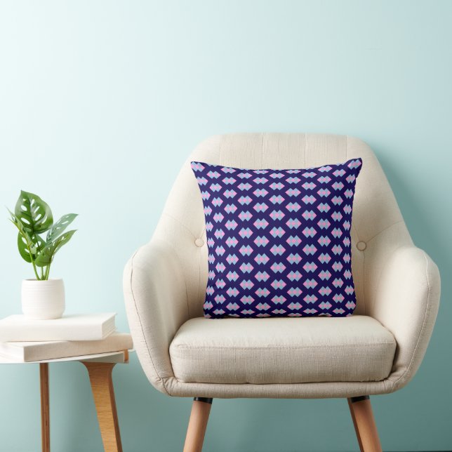 Oreiller jeté bleu diamant (Chaise)