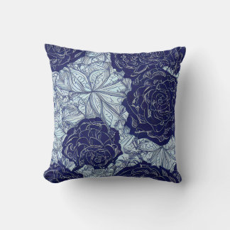 Oreiller jeté Blue Botanics