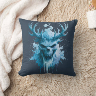 Oreiller jeté Blue Frost Skull
