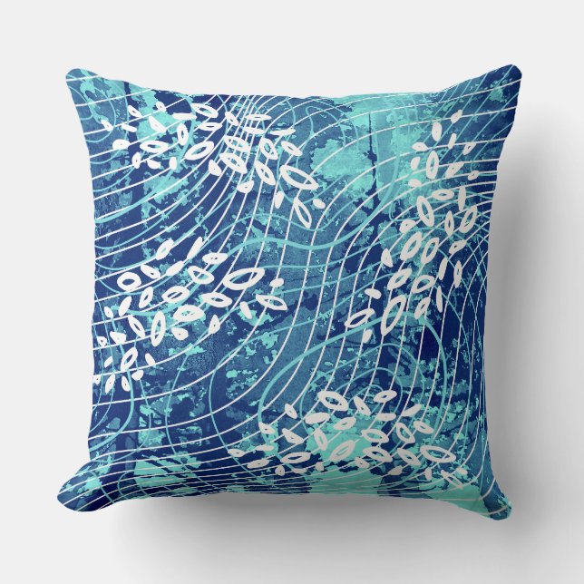 Oreiller jeté Blue Wave (Recto)