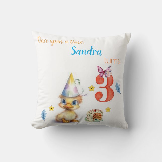 Oreiller Jeté Caille Mignonne Gâteau (Recto)