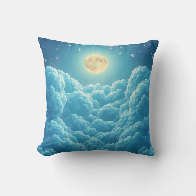 Oreiller jeté Ciel Nuageux Clair de Lune (Recto)