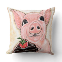 Oreiller jeté Cochon Cupcake