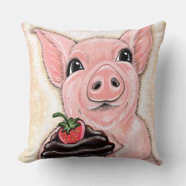 Oreiller jeté Cochon Cupcake (Recto)