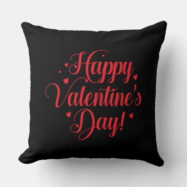 Oreiller jeté coeurs de la Saint-Valentin (Recto)