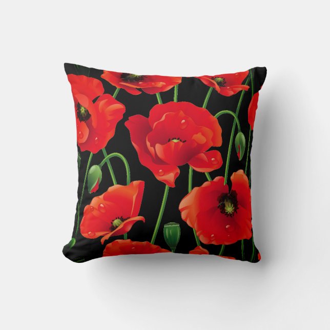 Oreiller jeté Coquelicots (Recto)