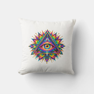 Oreiller jeté coup d'oeil de soleil prismatique