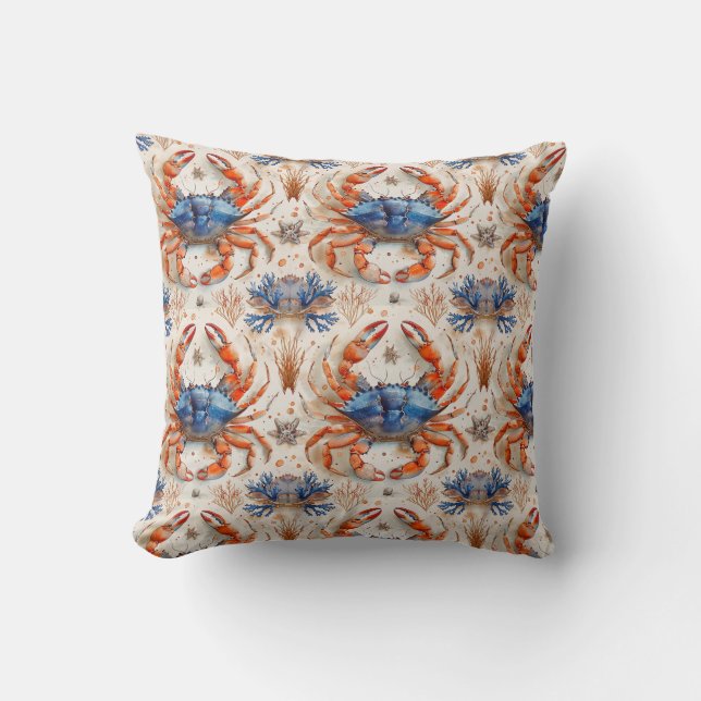 Oreiller jeté Crabe Bleu (Recto)