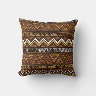 Oreiller jeté d'accent géométrique boho tribal