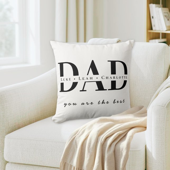 Oreiller jeté DAD moderne personnalisé (Créateur téléchargé)