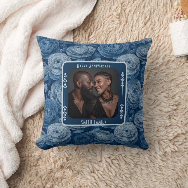 Oreiller jeté d'anniversaire de mariage minimalist (Couverture)