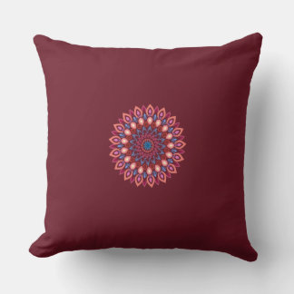 oreiller jeté d'art mandala