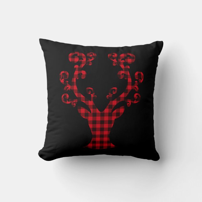 Oreiller jeté de cerf de fête (Recto)
