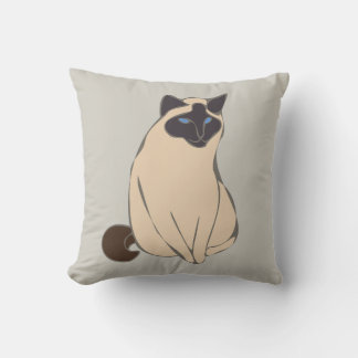 Oreiller jeté de chat siamois