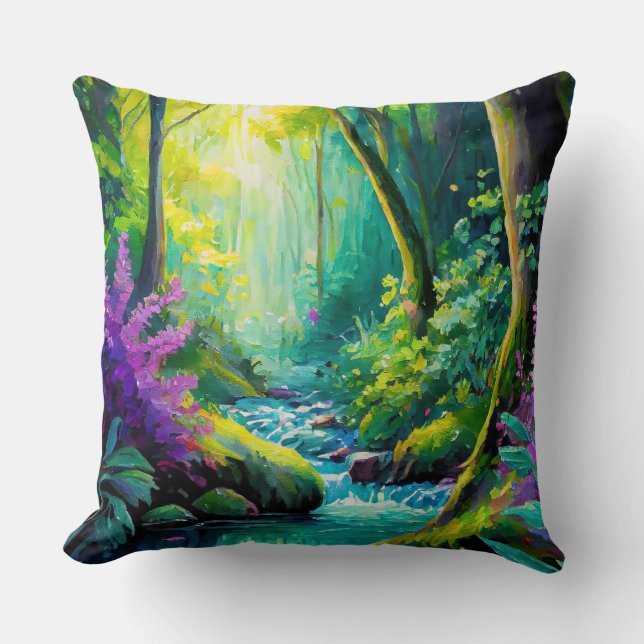 Oreiller jeté de la rivière de la forêt mystique (Recto)