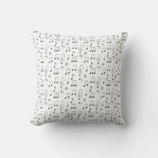 Oreiller jeté de notes de musique pour n'importe q
