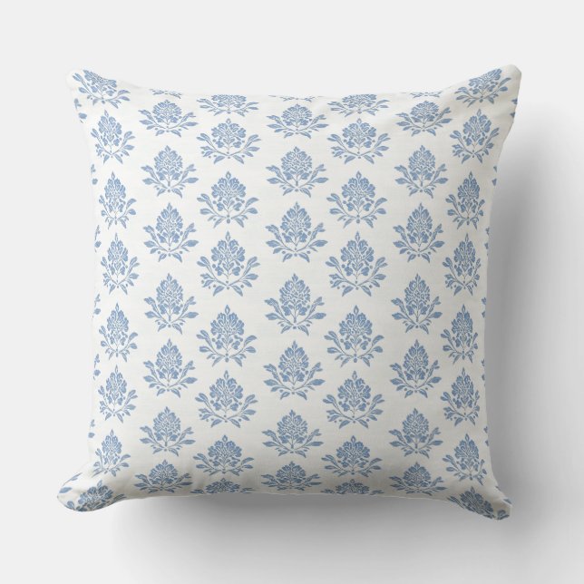 Oreiller jeté de petite-fille côtier bleu (Recto)