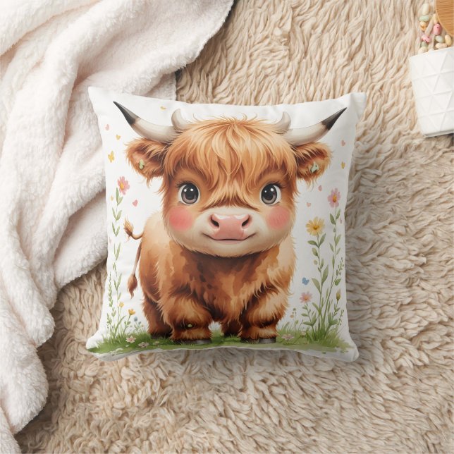 Oreiller jeté de vache des Highlands mignon pour l (Couverture)