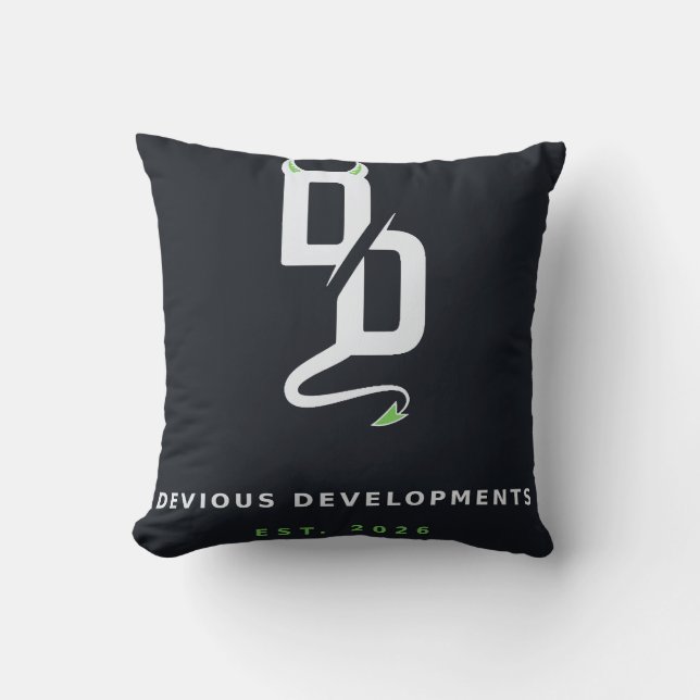 Oreiller jeté Devious Developments - Établie en 20 (Recto)