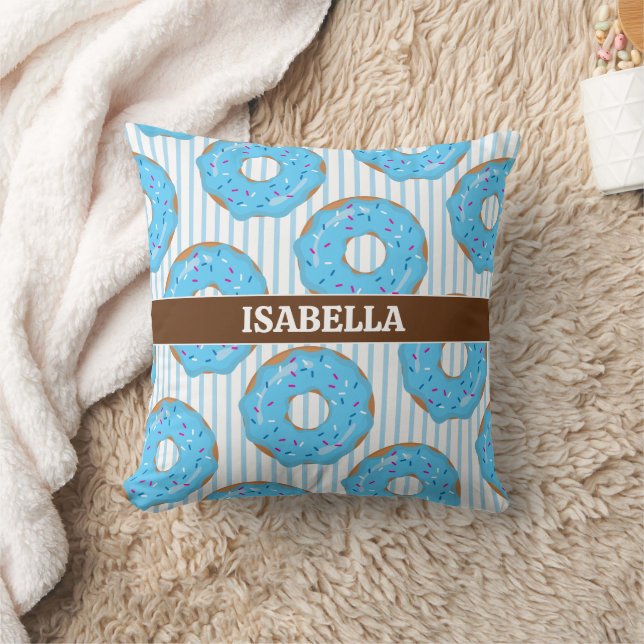 Oreiller Jeté Donut Bleu Sucré (Couverture)