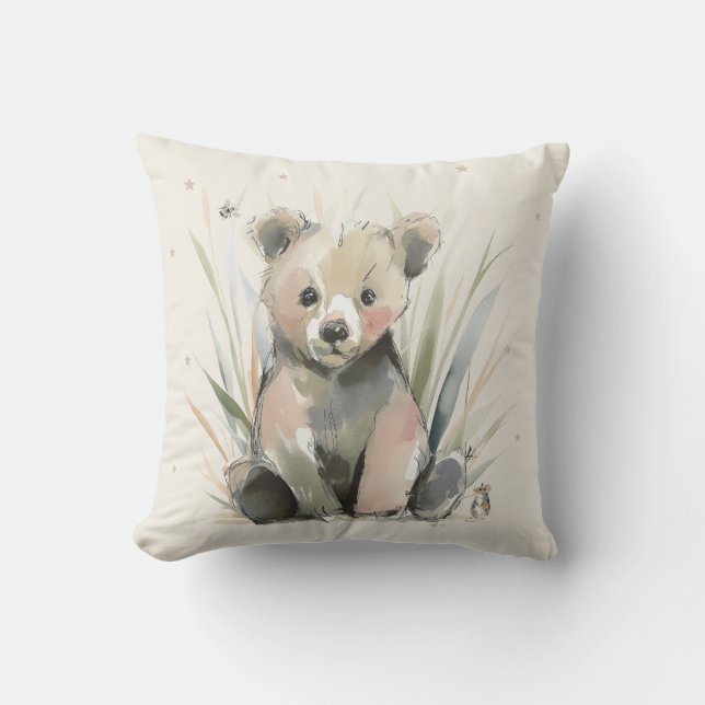Oreiller jeté d'ours personnalisé (Recto)