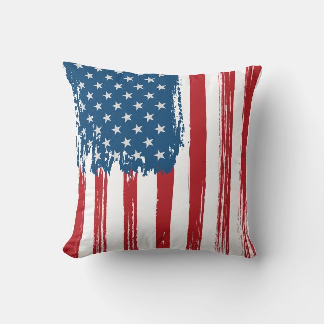 Oreiller jeté drapeau américain (Recto)