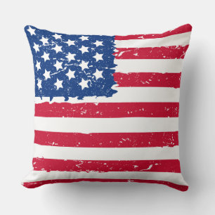 Oreiller jeté drapeau américain