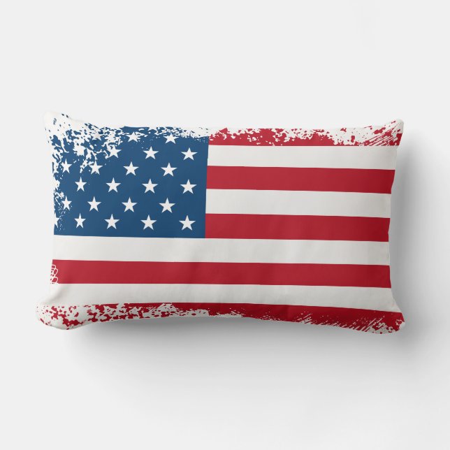 Oreiller jeté Drapeau USA (Recto)