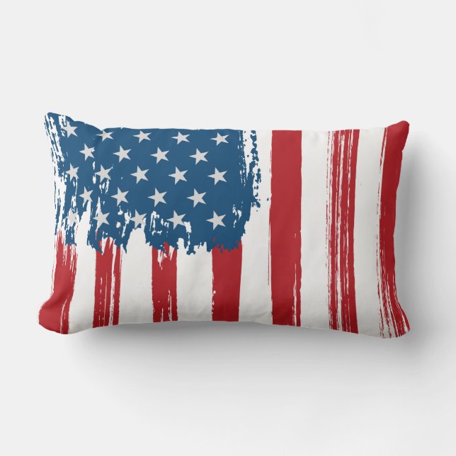 Oreiller jeté Drapeau USA (Recto)