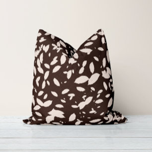 Oreiller jeté en grain de café Feuillage qui tombe