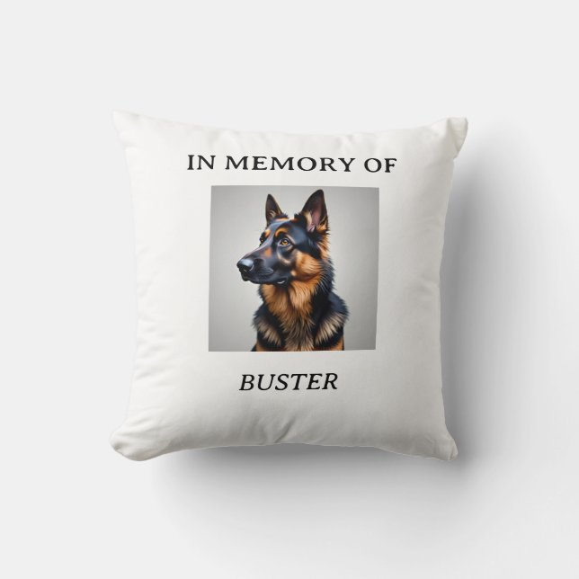 Oreiller jeté en mémoire d'un animal de compagnie (Recto)