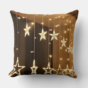 Oreiller jeté étoile brillante Lumière chaude de r