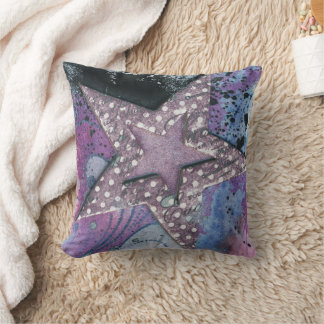 Oreiller jeté étoile violette de la galaxie