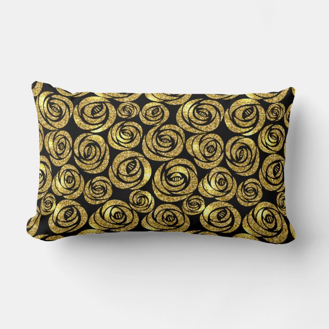 Oreiller Jeté - Faux Roses Pailletées (Recto)