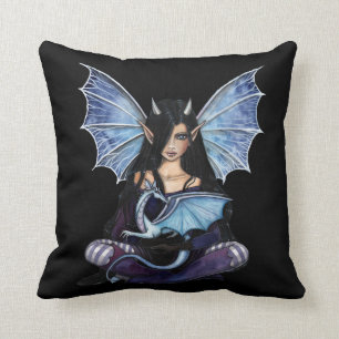 Oreiller jeté Fée Dragon Saphir